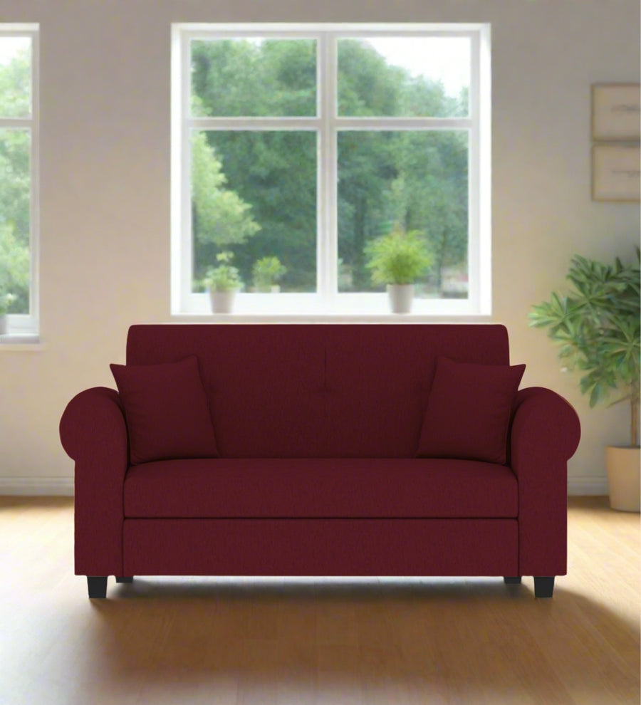 Derado  2 Seater Fabric Sofa - Blood Maroon by Febonic Living