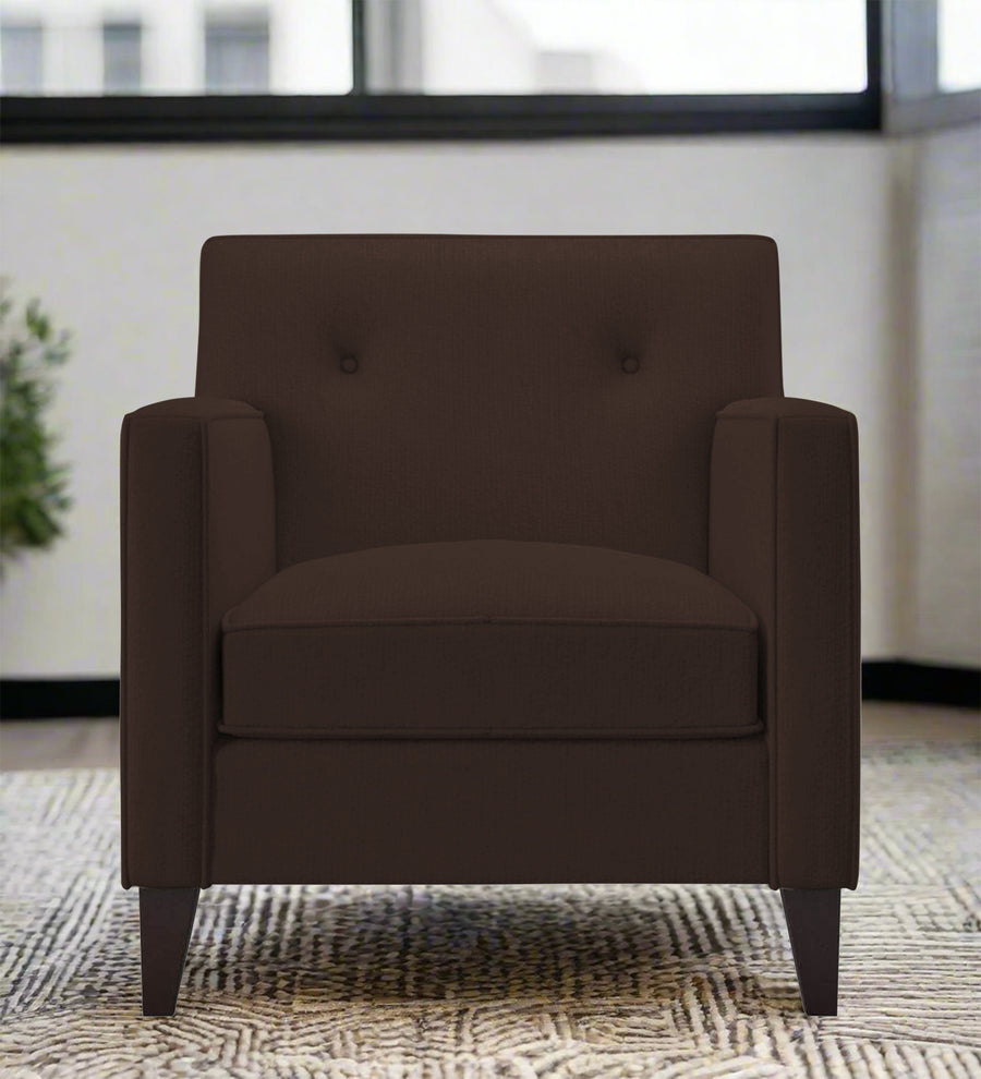 Miller  1 Seater Fabric Sofa - Coffee Brown by Febonic Living