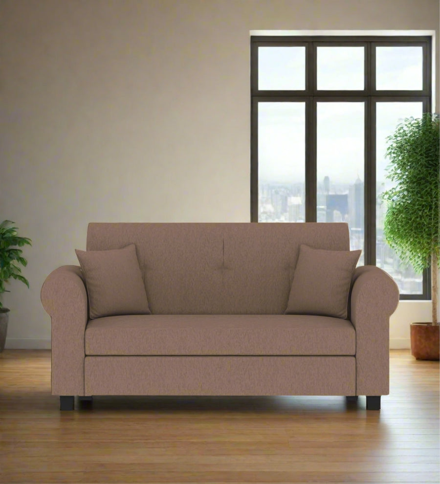 Derado  2 Seater Fabric Sofa - Cookie Beige by Febonic Living