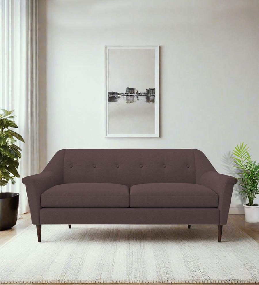Homer 3 Seater Fabric Sofa - Night Brown by Febonic Living