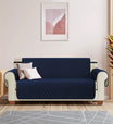 Sofa Cover Quilted velvet Fabric in Indigo Beige Colour