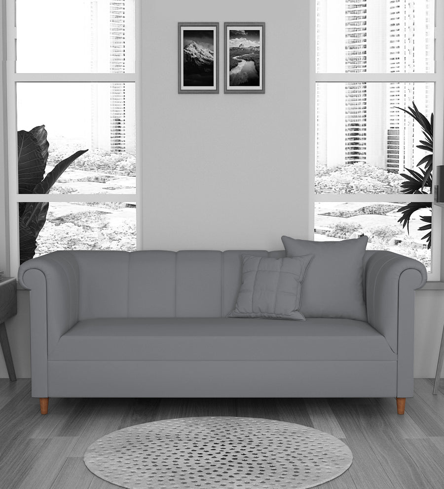 Rubi 3 Seater Velvet Sofa - Pubble Grey by Febonic Living