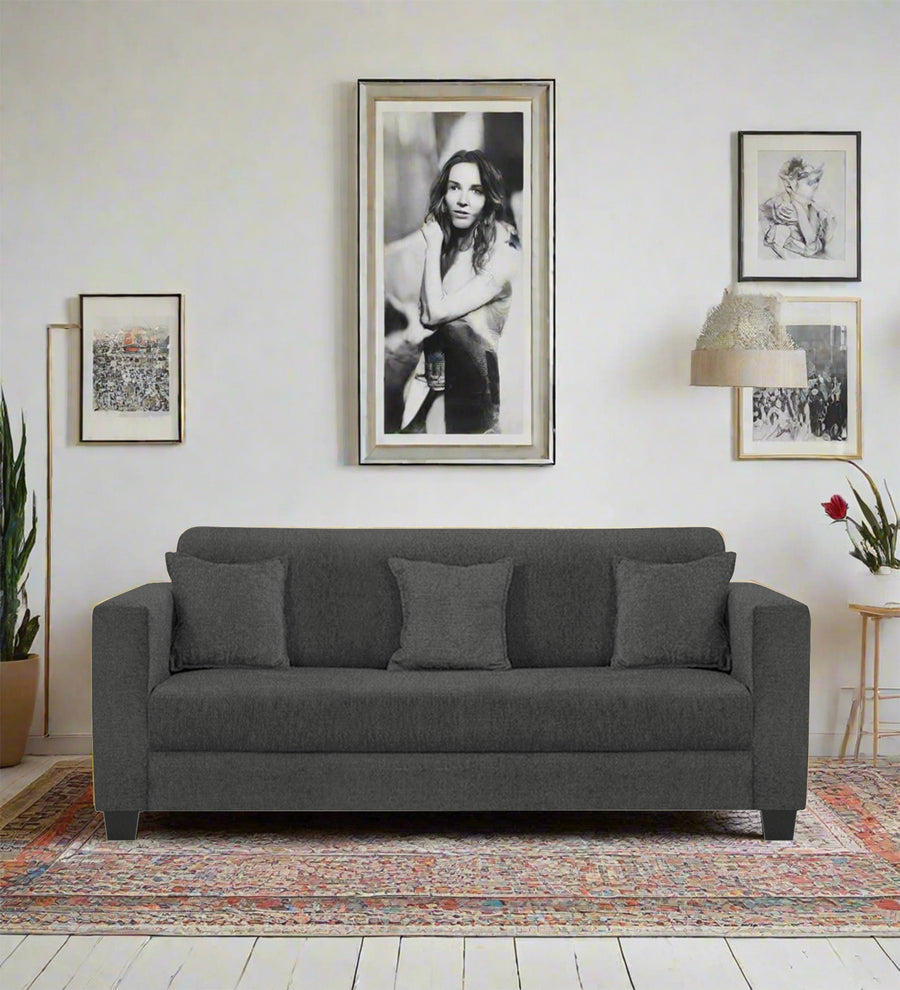 Nebula 3 Seater Fabric Sofa - Charcoal Grey by Febonic Living