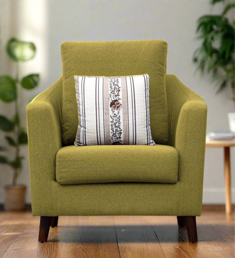 Kevin  1 Seater Fabric Sofa - Parrot Green by Febonic Living