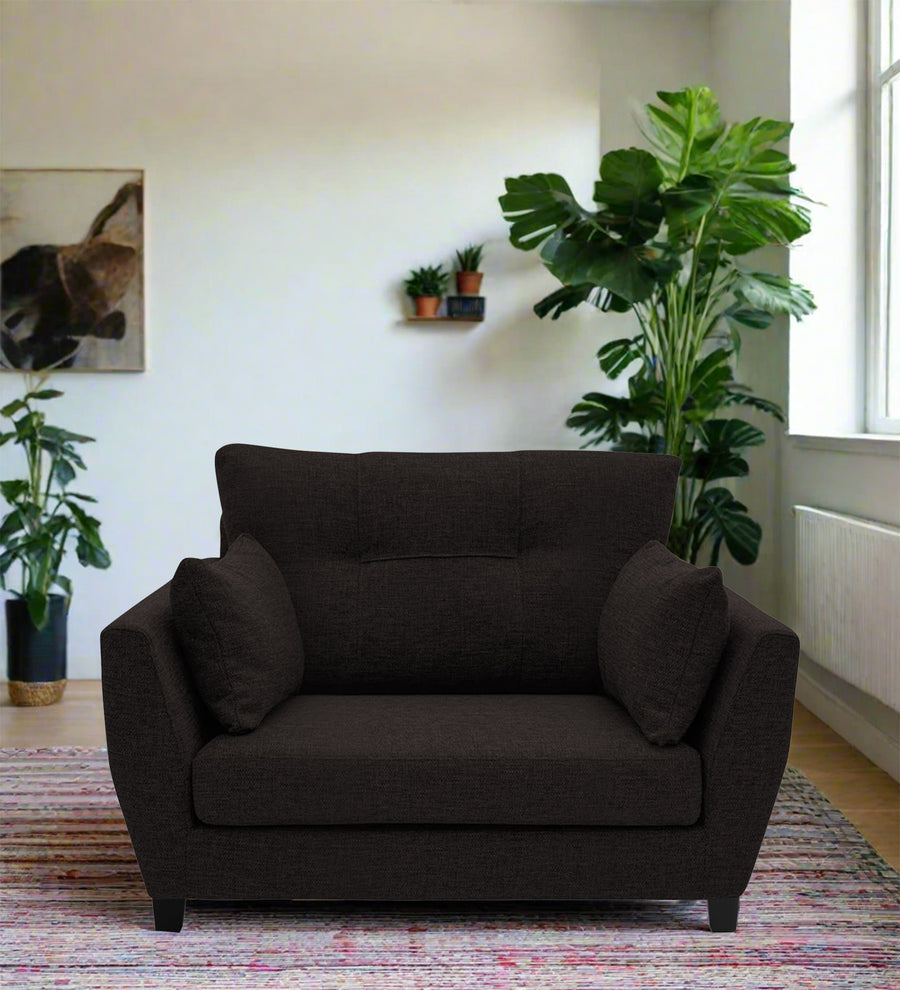 Mario  1 Seater Fabric Sofa - Cara Brown by Febonic Living