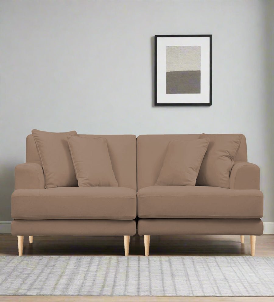 Woody  2 Seater Fabric Sofa - Wheat Beige by Febonic Living