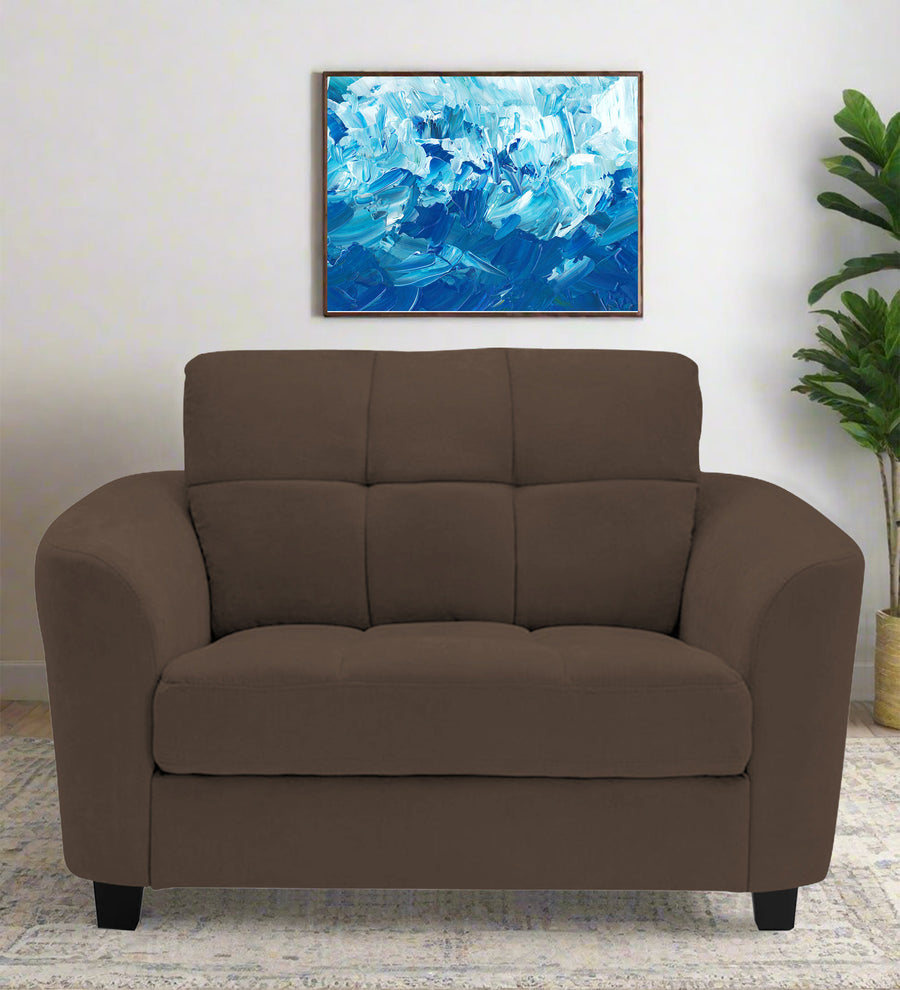 Mulan  1 Seater Fabric Sofa - Rose Brown by Febonic Living