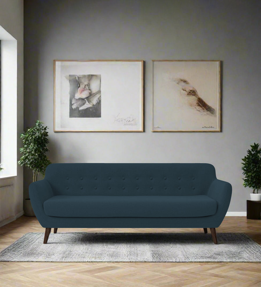 Goofy 3 Seater Fabric Sofa - Cool Blue by Febonic Living