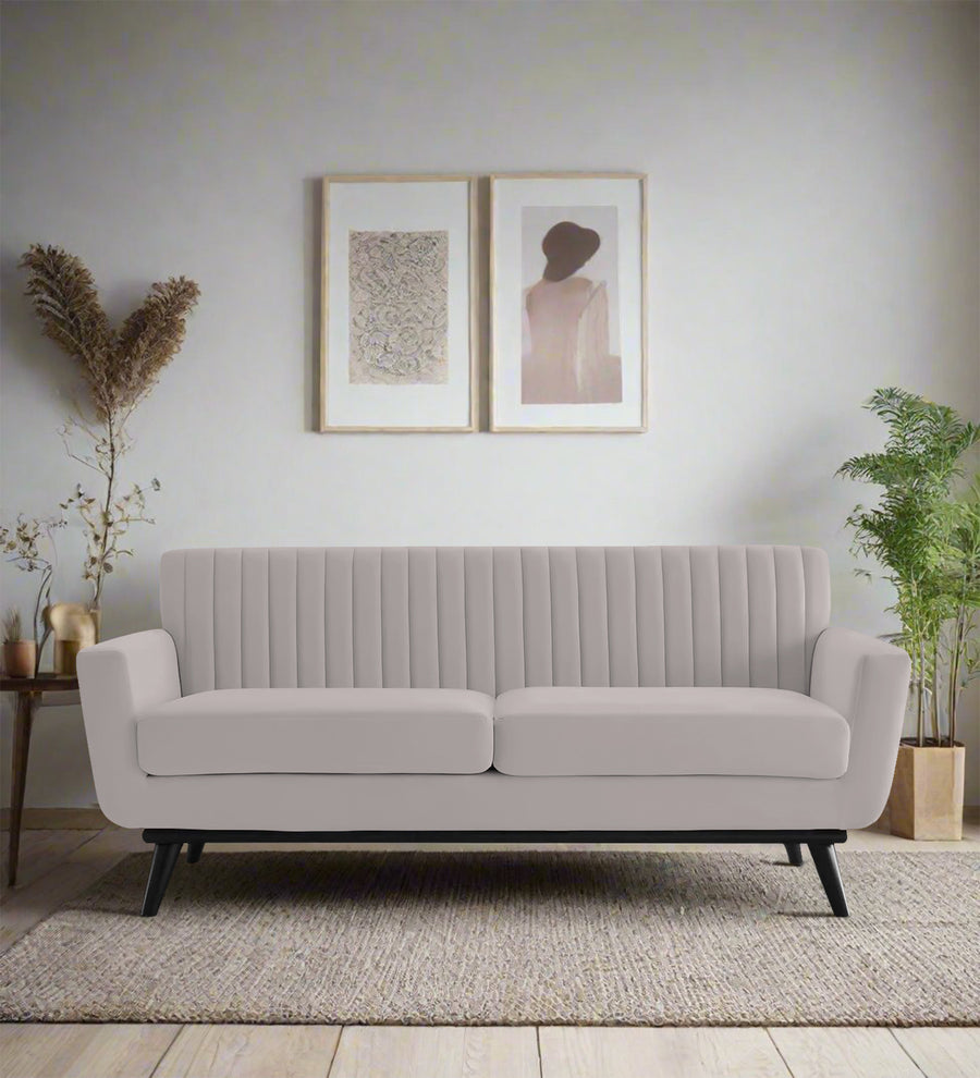 Tucker  2 Seater Velvet Sofa - Pearl Grey by Febonic Living
