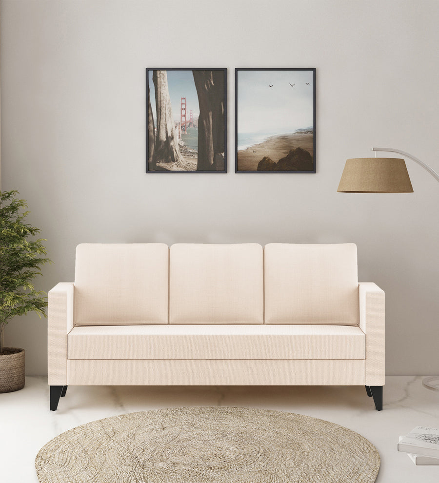 Nori 3 Seater Fabric Sofa - Woom Beige by Febonic Living