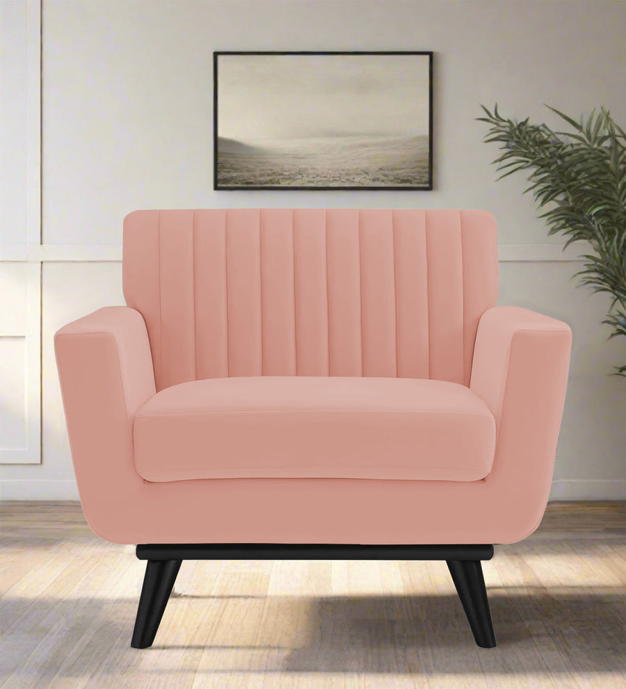 Tucker  1 Seater Velvet Sofa - Blush Pink by Febonic Living