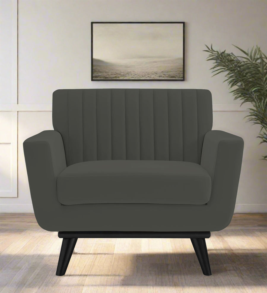 Tucker  1 Seater Velvet Sofa - Hory Grey by Febonic Living