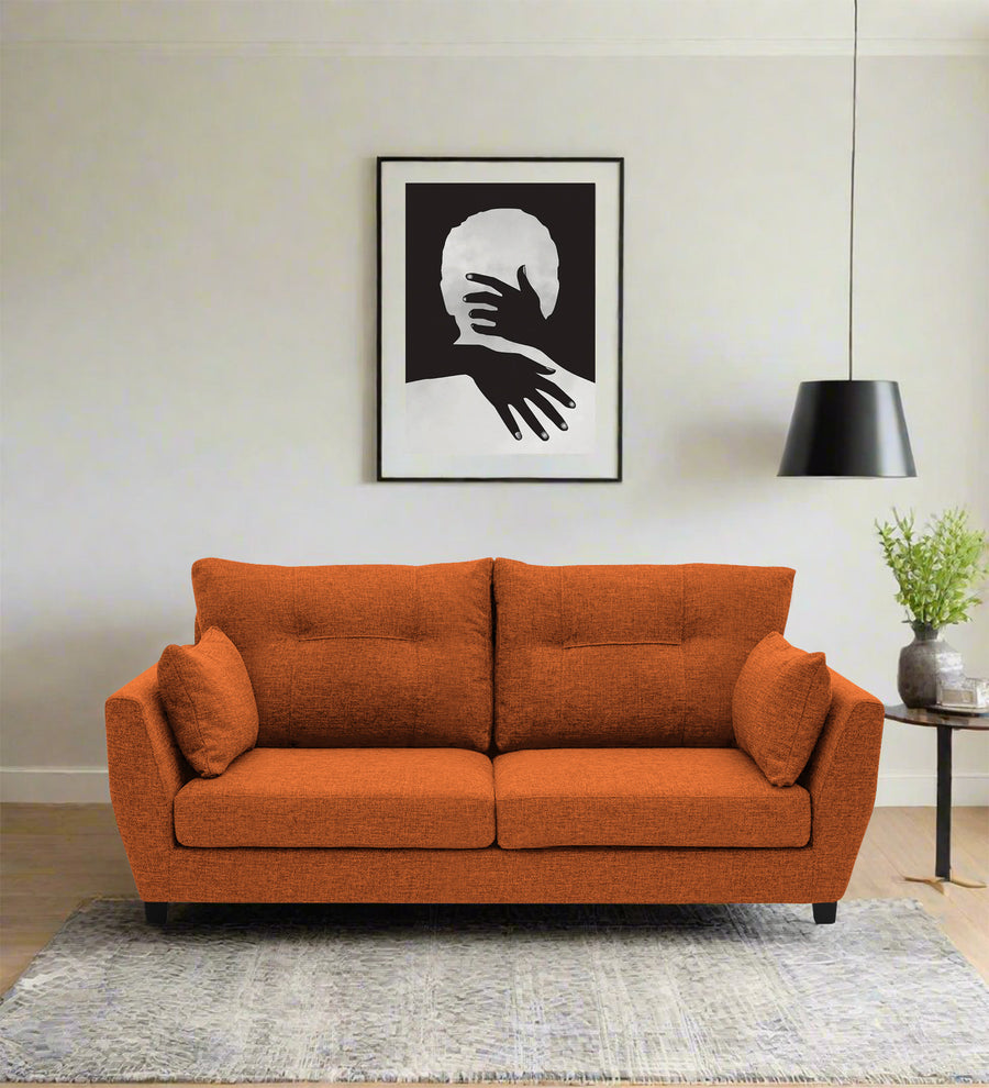 Mario  2 Seater Fabric Sofa - Vivid Orange by Febonic Living