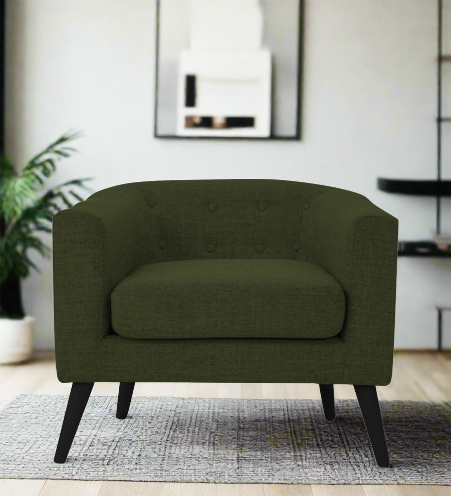 Casper  1 Seater Fabric Sofa - Olive Green by Febonic Living