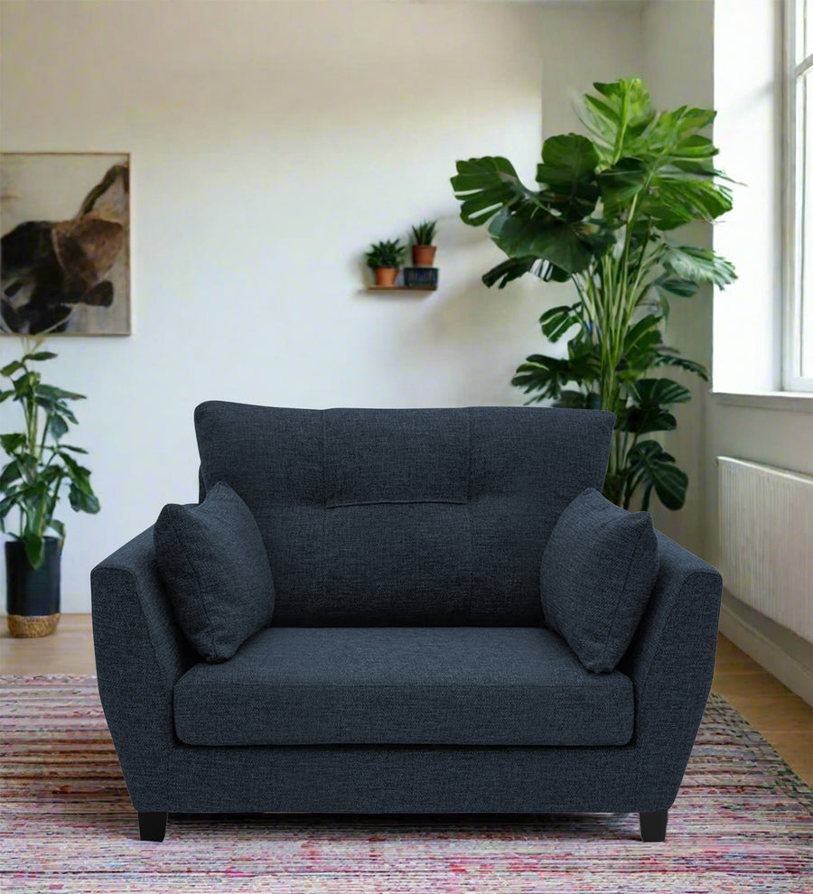 Mario  1 Seater Fabric Sofa - Denim Blue by Febonic Living