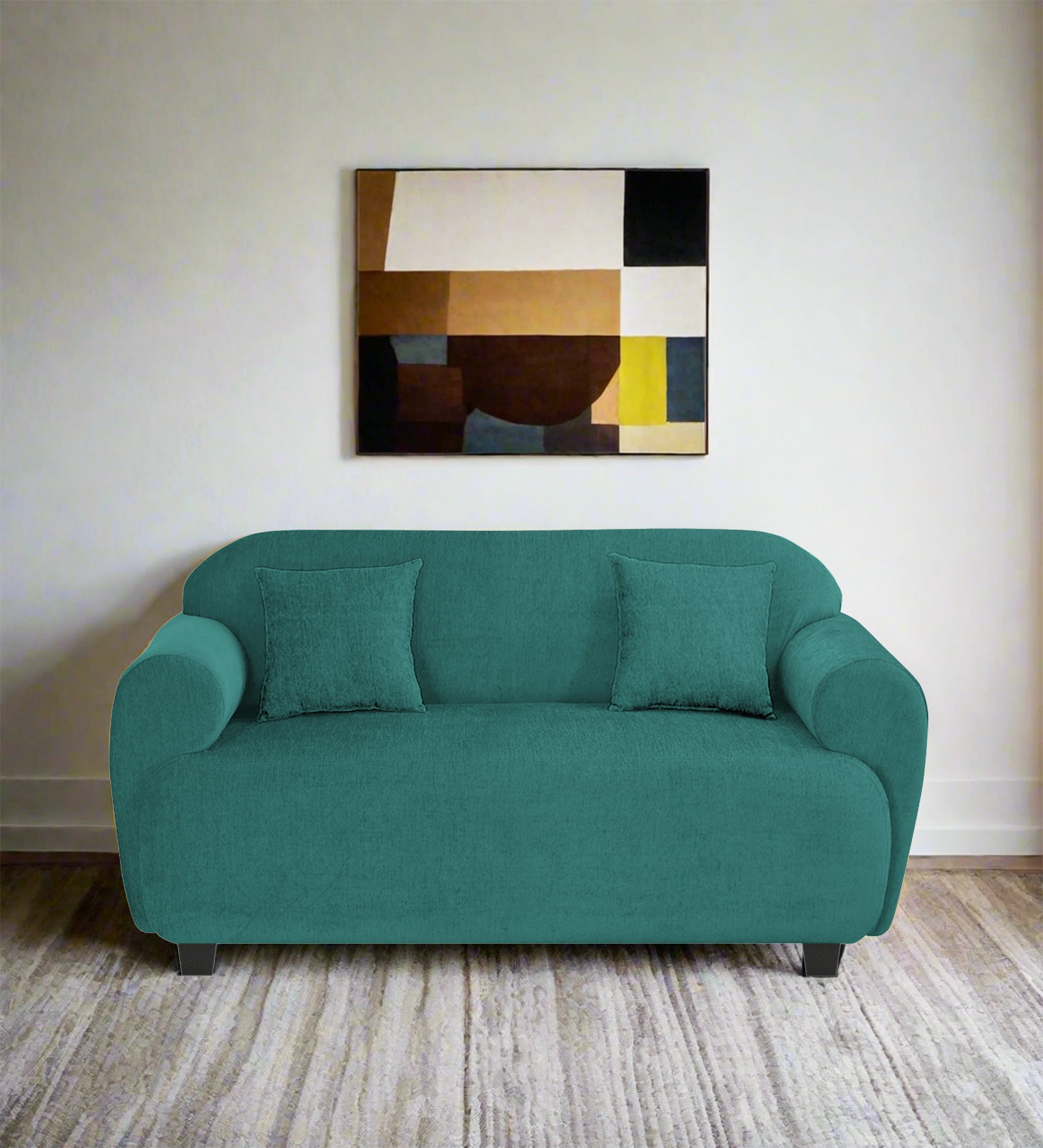Apollo Fabric 2 Seater Sofa  Sea Green Colour - Febonic Living