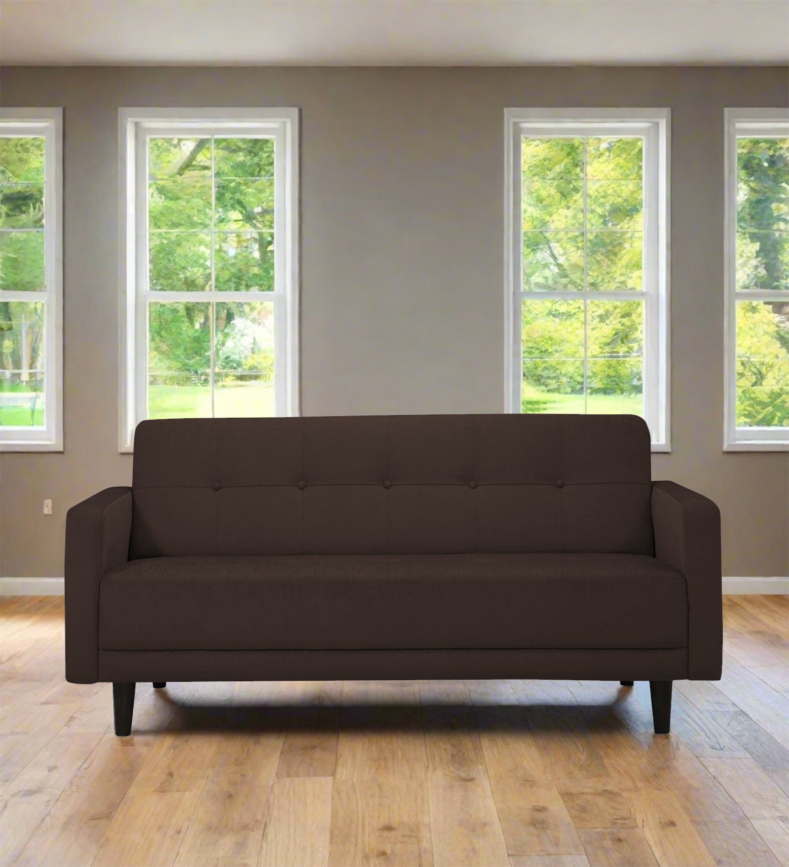Noha Fabric 2 Seater Sofa in Coffee Brown Colour