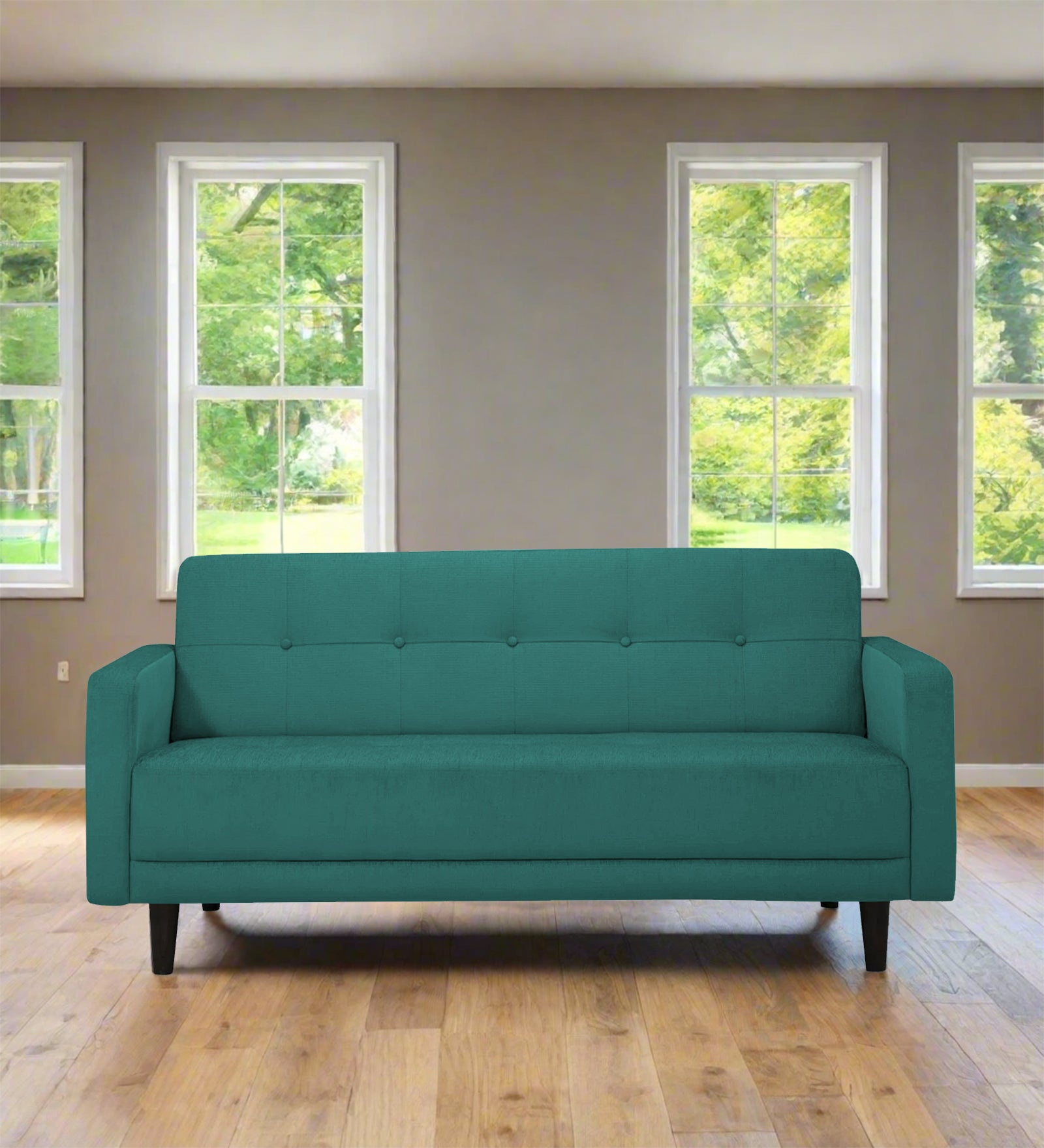 Noha Fabric 2 Seater Sofa in Sea Green Colour