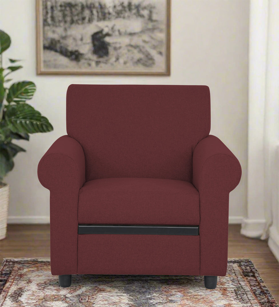 Ribby  1 Seater Fabric Sofa - Blaze Red by Febonic Living