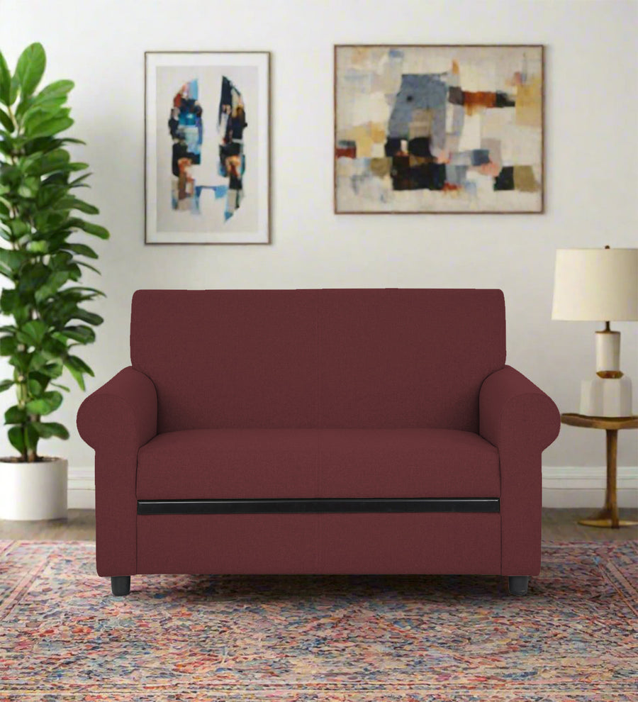 Ribby  2 Seater Fabric Sofa - Blaze Red by Febonic Living