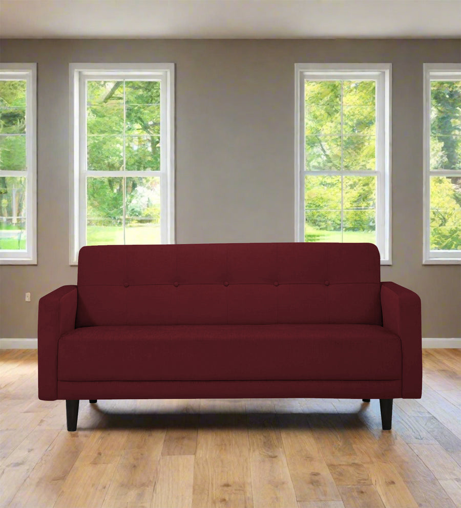 Noha  2 Seater Fabric Sofa - Blood Maroon by Febonic Living