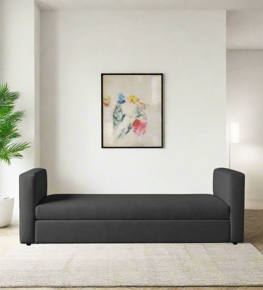 Tosy  3 Seater Pull Out  Cum Bed Fabric Sofa - Stone Grey by Febonic Living