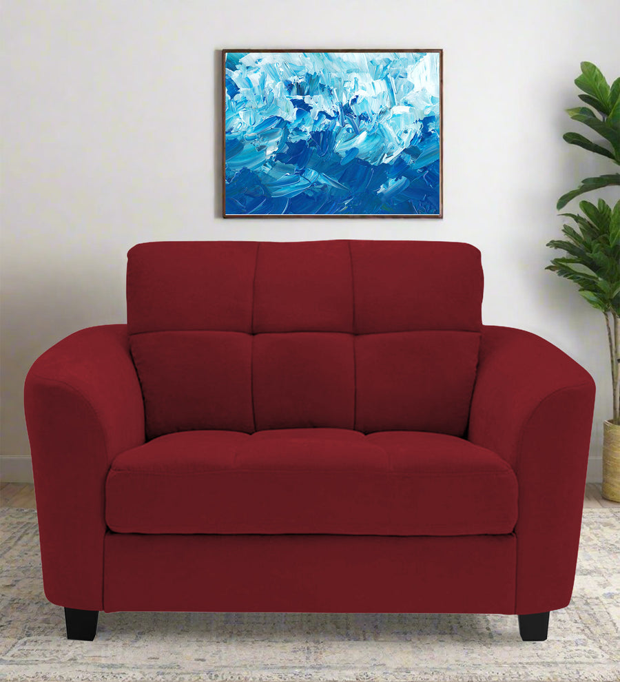 Mulan  1 Seater Fabric Sofa - Chilli Red by Febonic Living