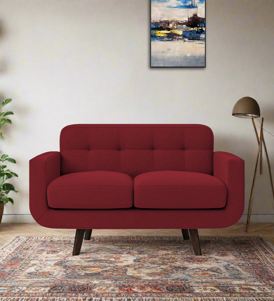 Marsela  2 Seater Fabric Sofa - Chilli Red by Febonic Living