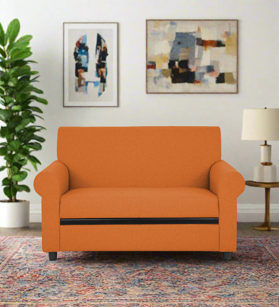 Ribby  2 Seater Fabric Sofa - Dark Orange by Febonic Living