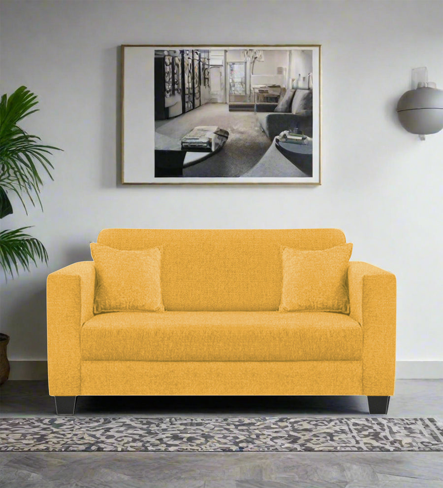 Nebula  2 Seater Fabric Sofa - Bold Yellow by Febonic Living