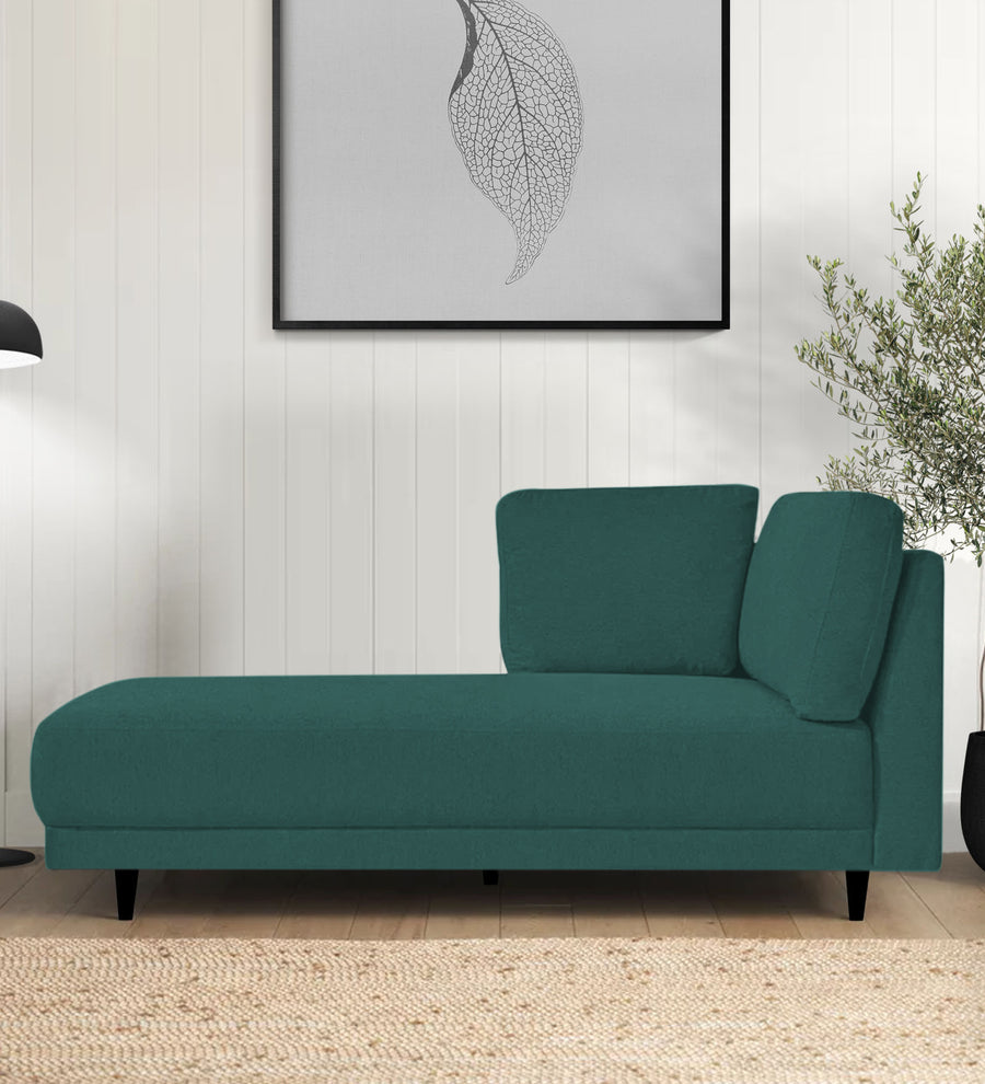 Jonze  LHS Velvet Chaise Lounger - Pine Green by Febonic Living