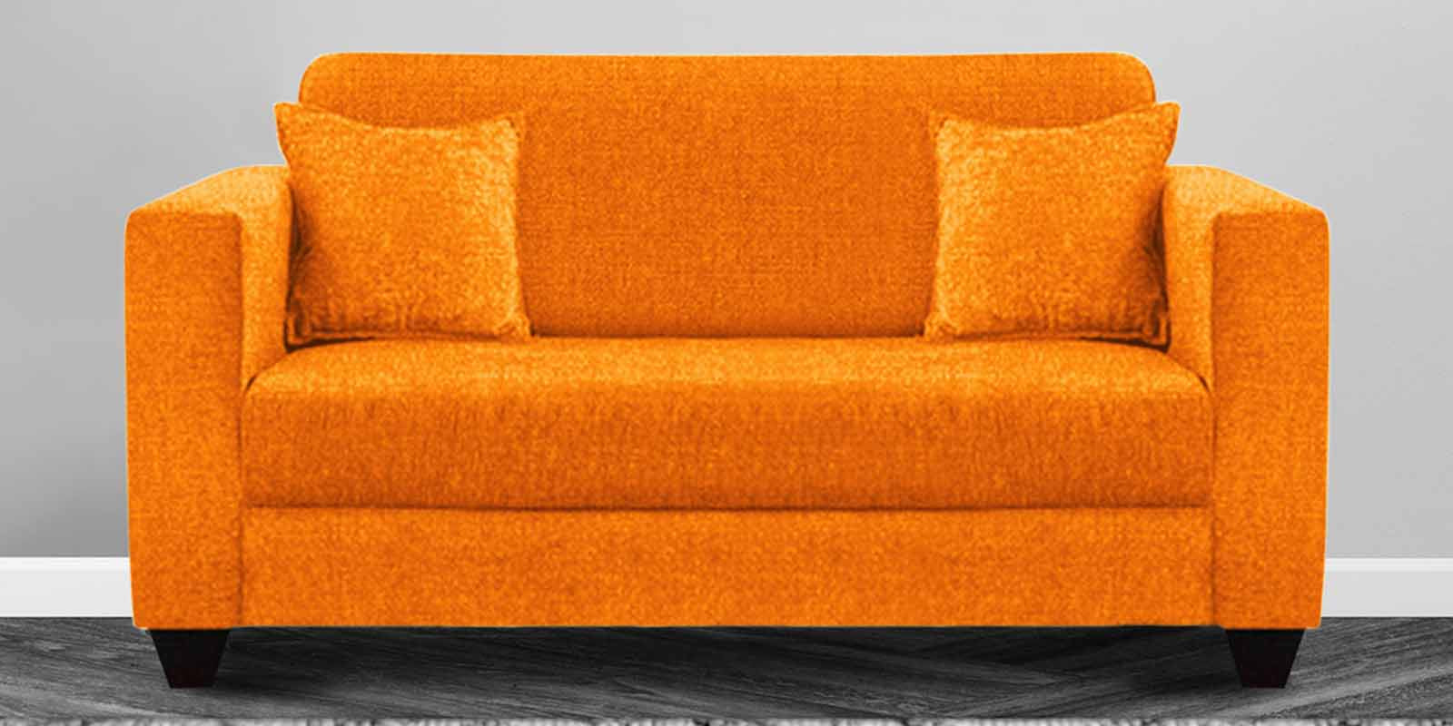 Nebula Fabric 2 Seater Sofa in Vivid Orange Colour