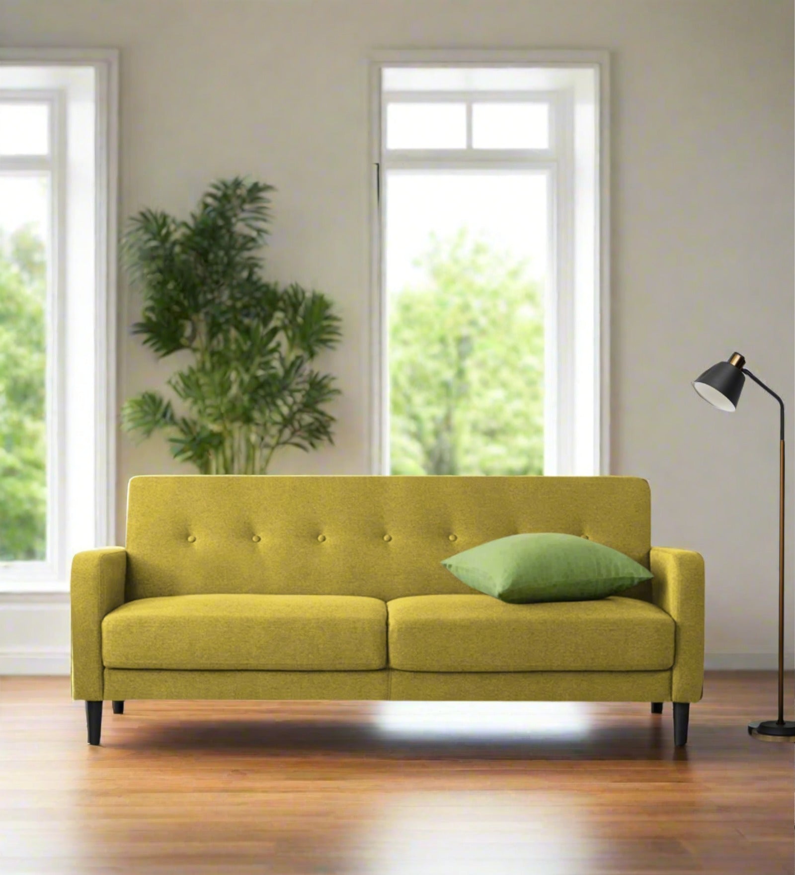 Marq Fabric 3 Seater Sofa in Parrot Green Colour