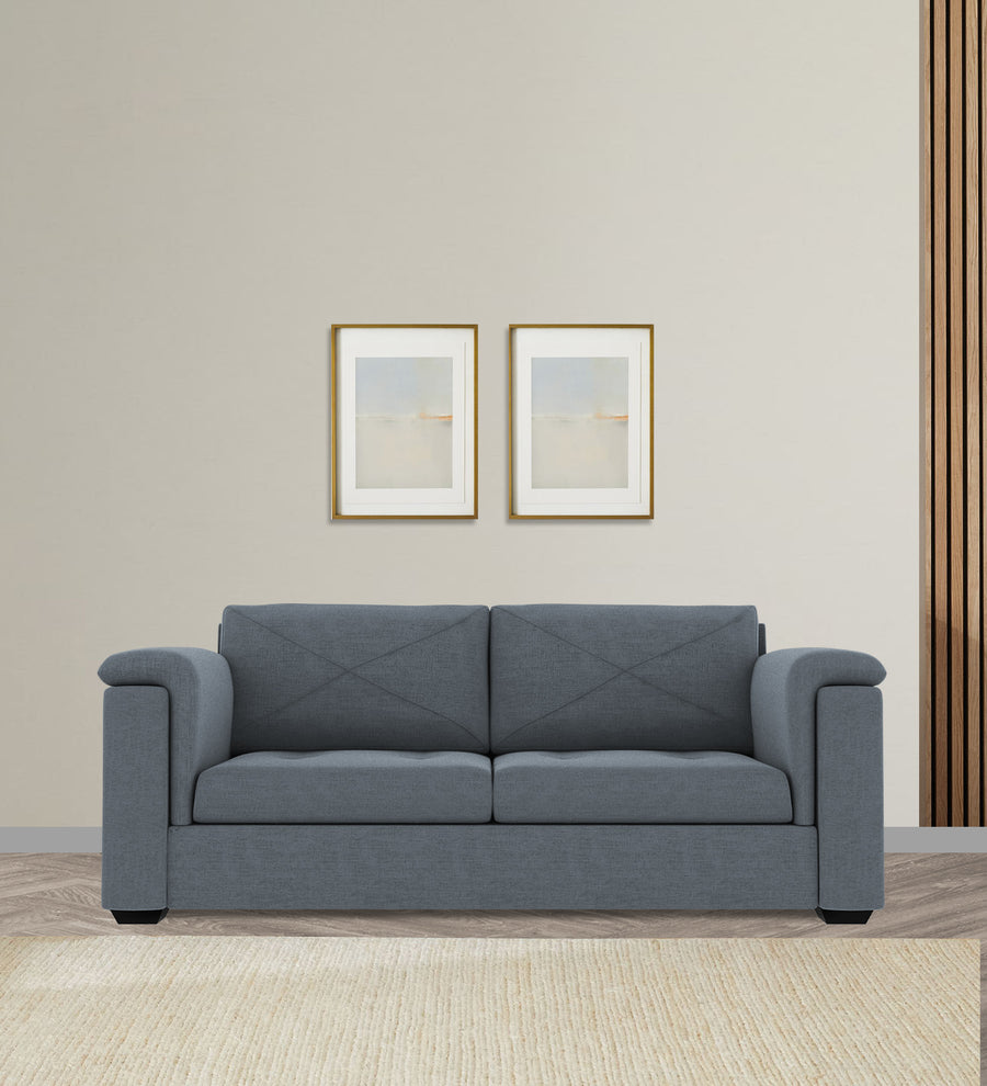 Andres 3 Seater Fabric Sofa - Indigo Blue by Febonic Living