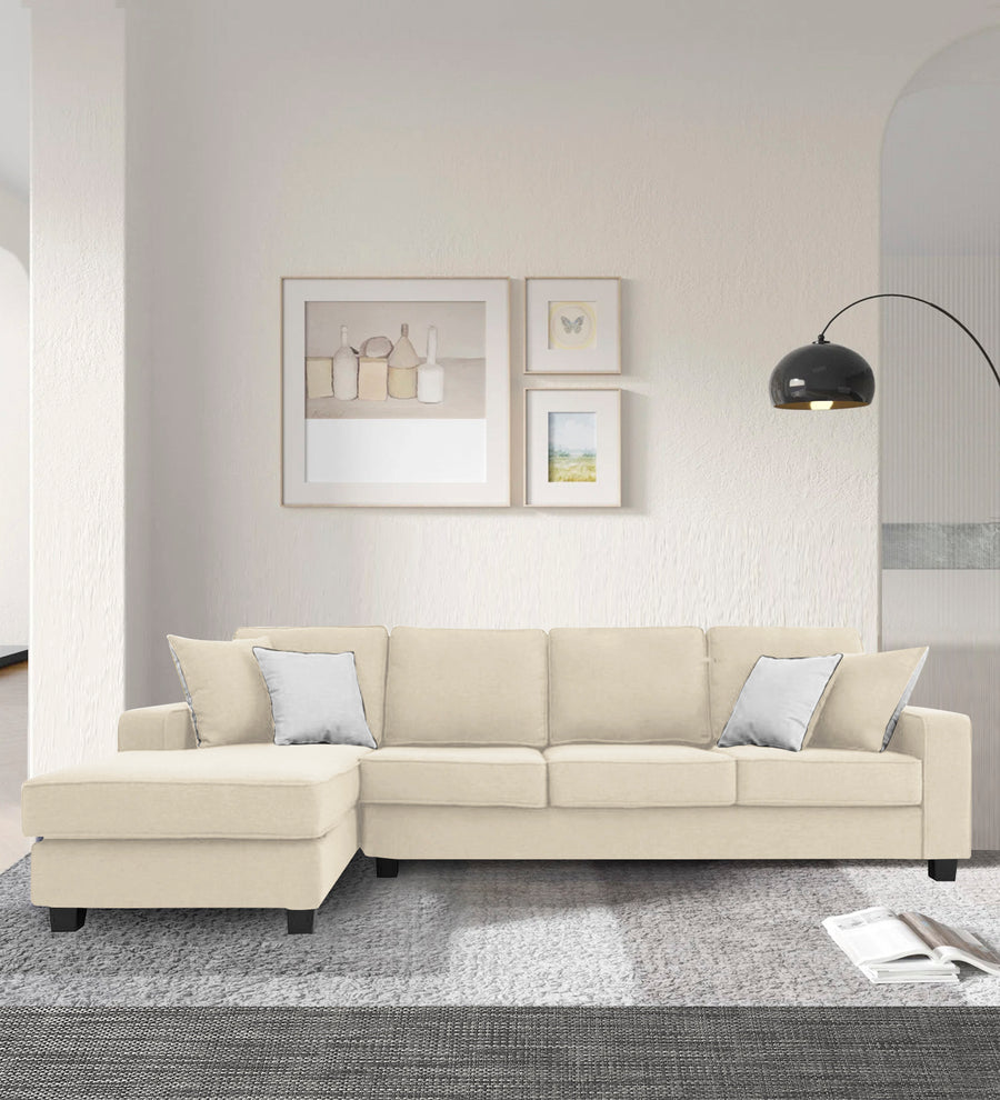 Ladybug  RHS  (3+Lounger) Fabric Sectional Sofa - Ivory Cream by Febonic Living