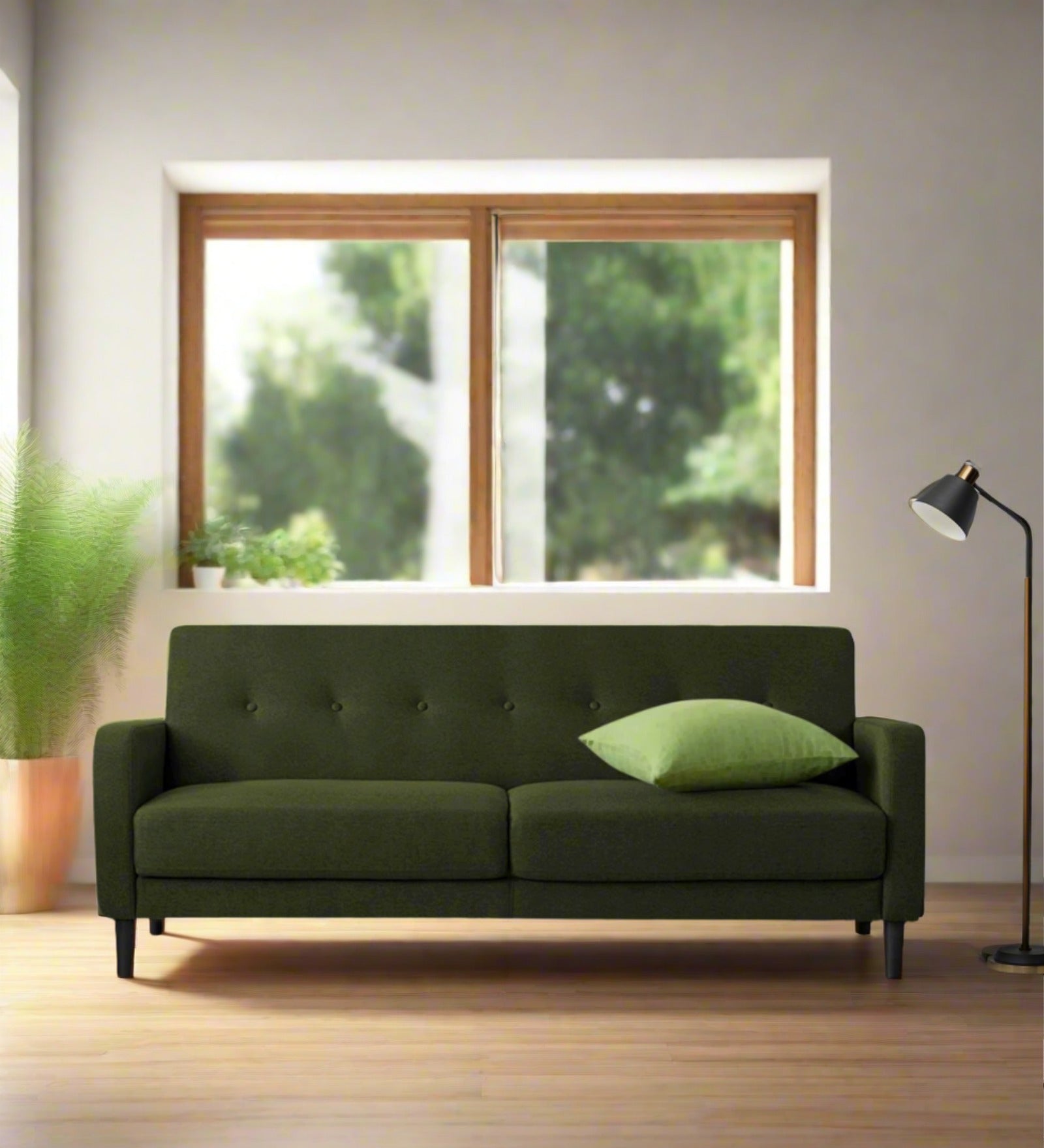 Marq Fabric 3 Seater Sofa in Olive Green Colour