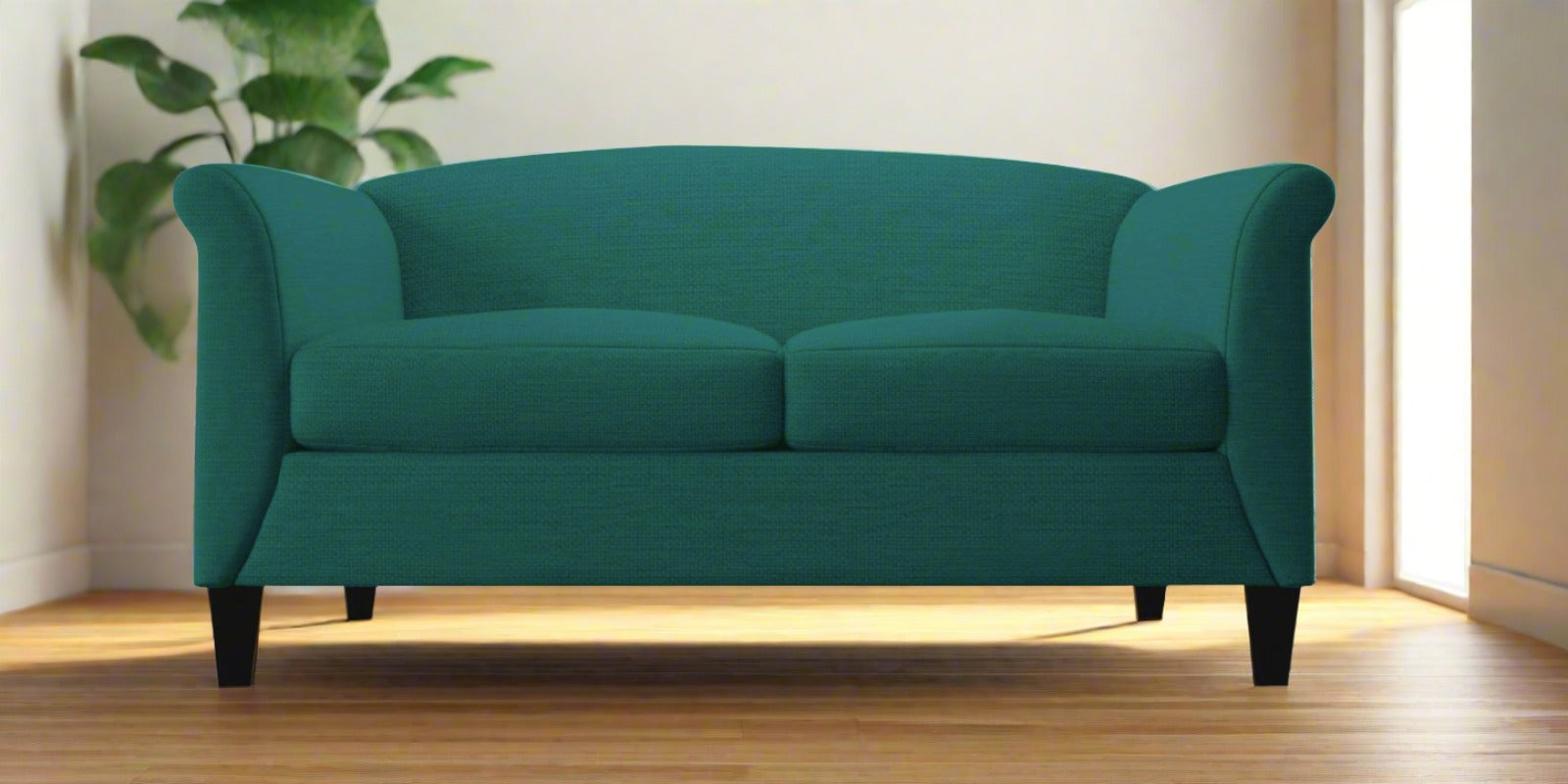 Kimber Fabric 2 Seater Sofa in Sea Green Colour