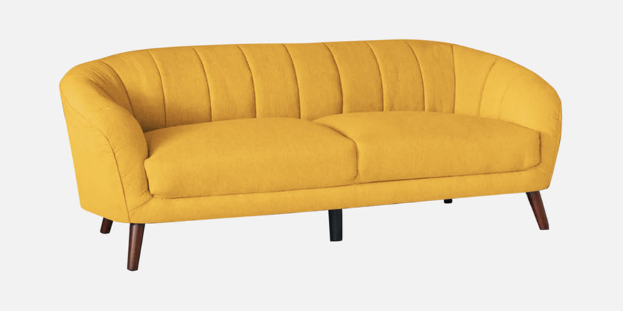 Benjamin Fabric 3 Seater Sofa In Bold Yellow Colour - Febonic Living