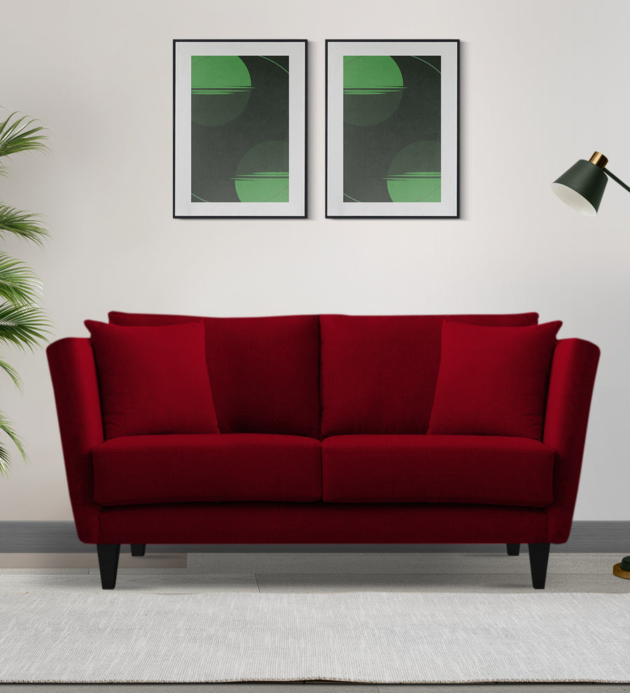 Norway  2 Seater Velvet Sofa - Cherry Red by Febonic Living