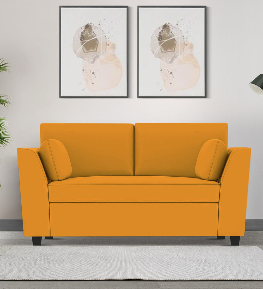 Bristo  2 Seater Velvet Sofa - Safforn Yellow by Febonic Living