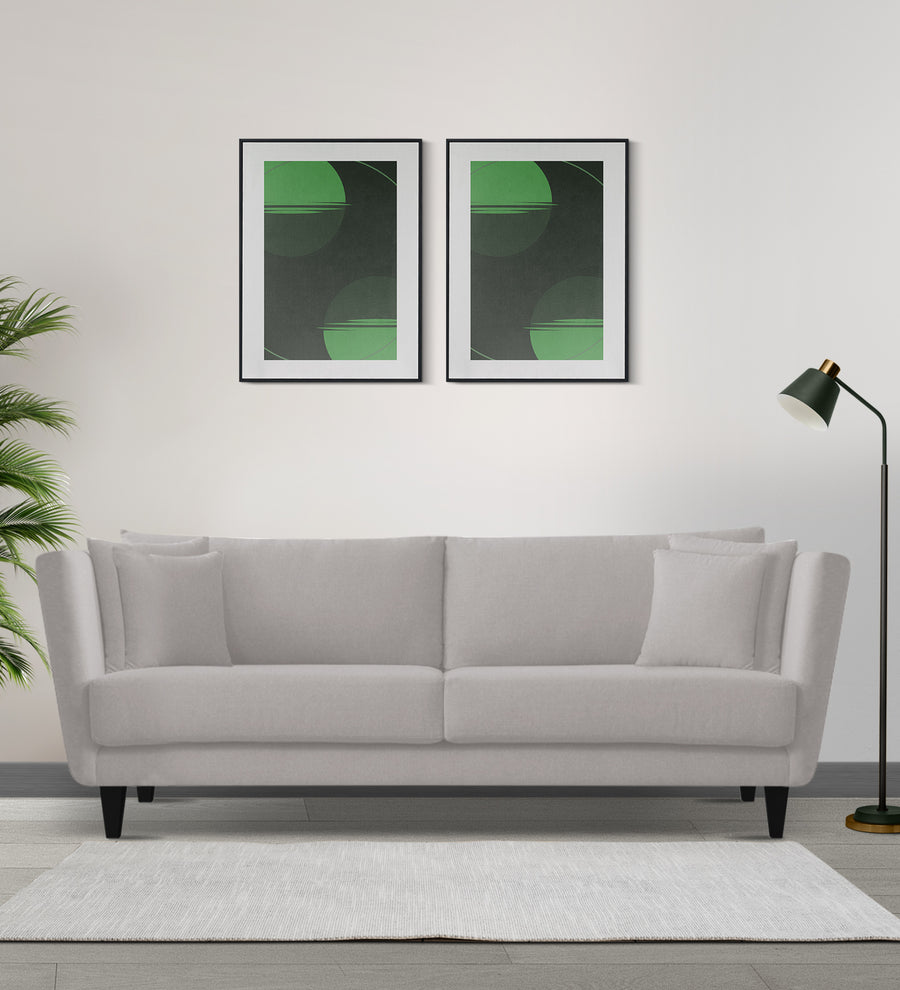 Norway 3 Seater Velvet Sofa - Concrete Grey by Febonic Living