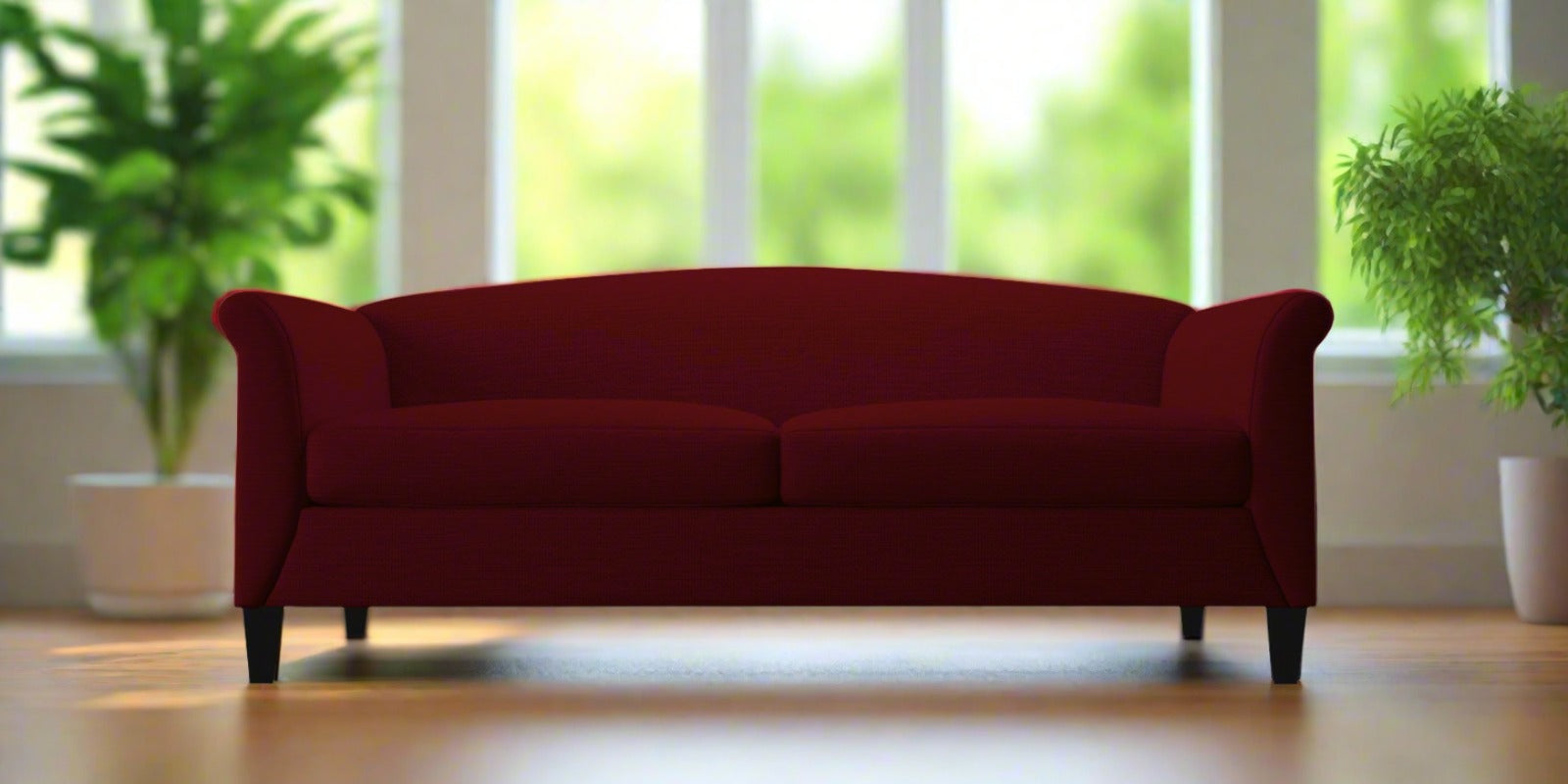 Kimber Fabric 3 Seater Sofa in Ruby Red Colour