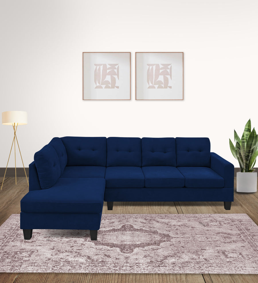 Thomas  RHS  (3+Lounger) Fabric Sectional Sofa - Royal Blue by Febonic Living