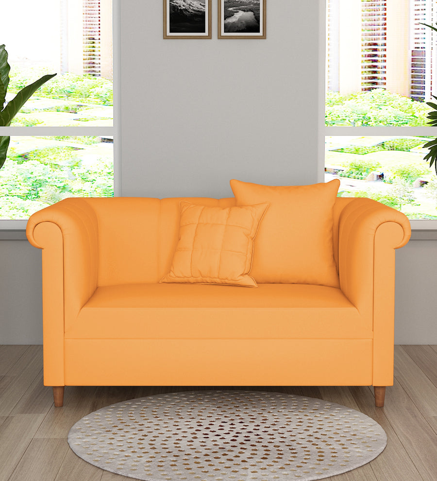Rubi  2 Seater Velvet Sofa - Tangerine Orange by Febonic Living