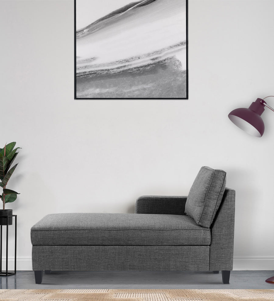 Harry  LHS Fabric Chaise Lounger - Charcoal Grey by Febonic Living