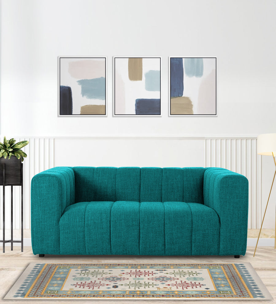 Lara  2 Seater Fabric Sofa - Sea Green by Febonic Living