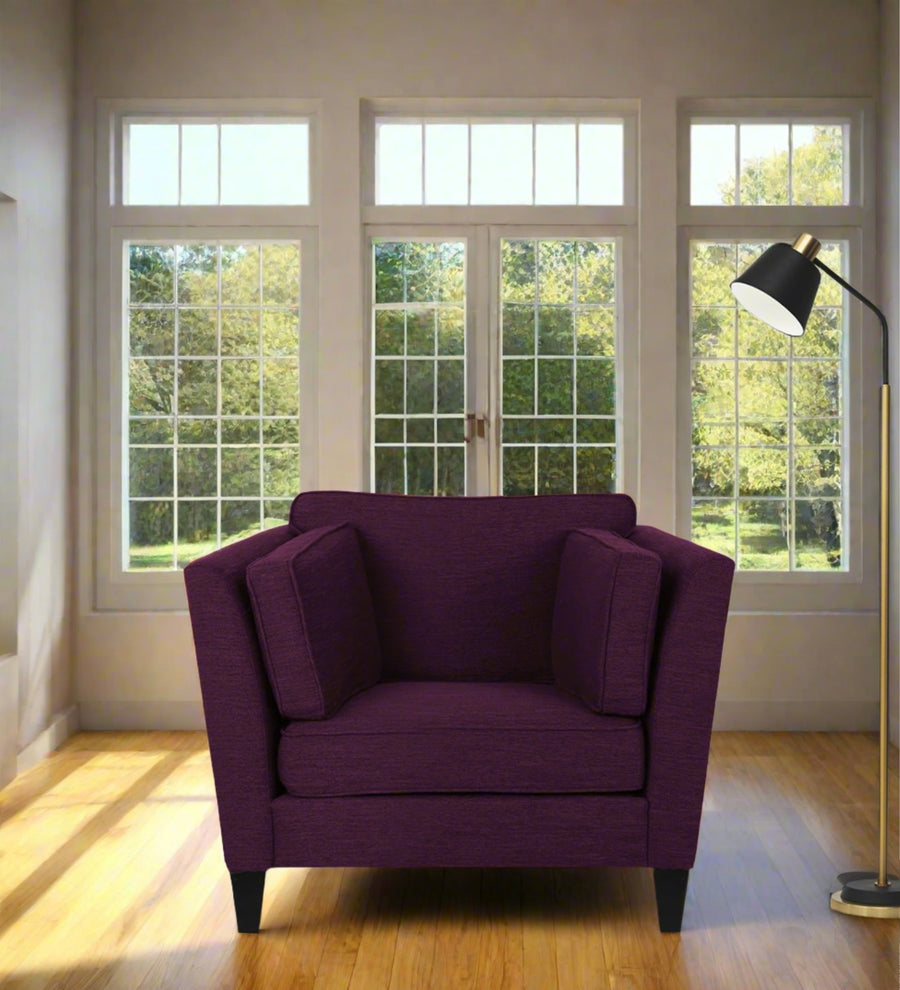 Nigar  1 Seater Fabric Sofa - Greek Purple by Febonic Living