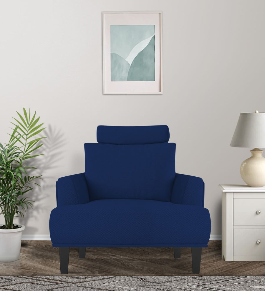 Como  1 Seater Fabric Sofa - Royal Blue by Febonic Living