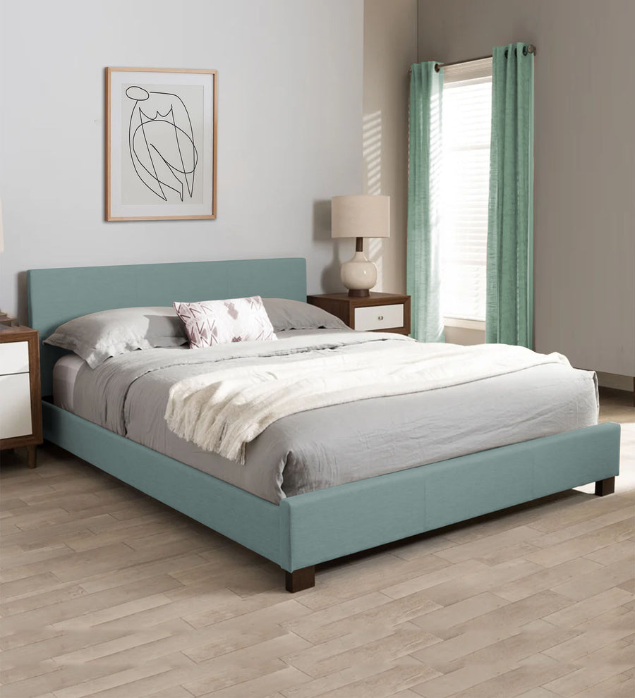 Lora  Upholstered Fabric Queen Size Bed - Suka Blue by Febonic Living