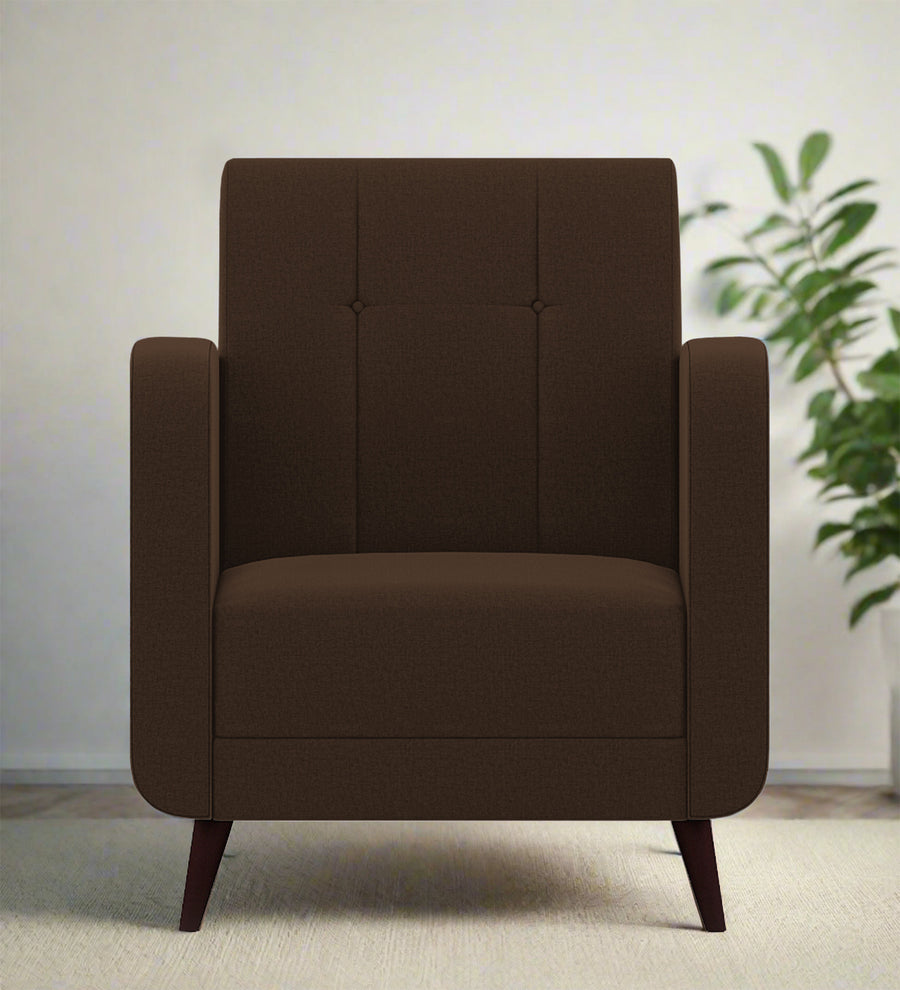 Wiki  1 Seater Velvet Sofa - Chocolate Brown by Febonic Living
